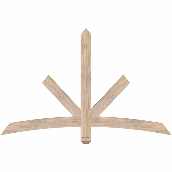 Ekena Millwork Alberta Smooth Timber Gable Bracket, Douglas Fir, 60"W x 38"H x 3 1/2"D x 3 1/2"F, 15/12 Pitch GBW060X38X0404ALB00SDF - main